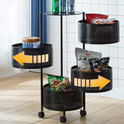 China Multi Layer Sustainable Kitchen Storage Kitchen Shelf Rotating Circular Rotating Round Rotating Shelves for sale