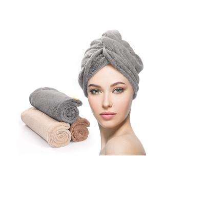 China Sustainable Hair Drying Towel Microfiber Super Absorbent Quick Drying Bath Towel for sale