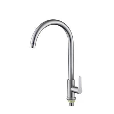 China Stainless Steel Good Quality Kitchen Modern Single Cold Mixer Tap Pull Down Kitchen Faucet for sale