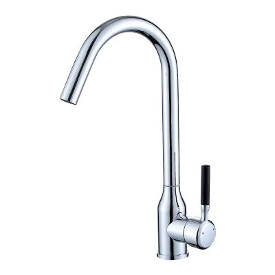 China Modern Hot Selling Polished Single Handle Kitchen Sink Faucet Hot And Cold Water Mixer Tap For Sink for sale