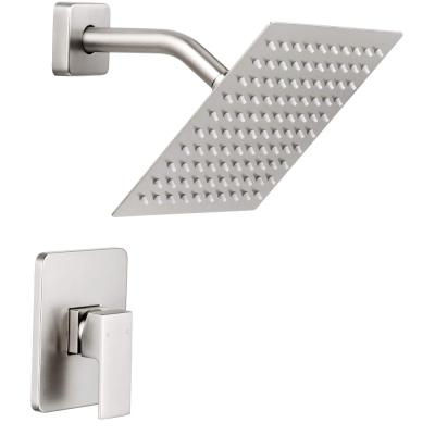 China New Design Hotel Slide Bar Rainfall Waterfall Shower System Wall Mounted Rainless Shower Set Concealed Shower for sale