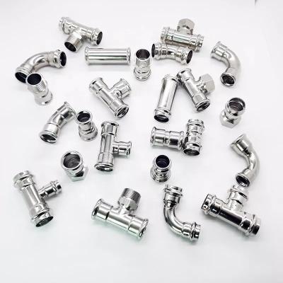 China Epual Coupling 304 Stainless Steel Press Fittings 1/4 Inch en venta