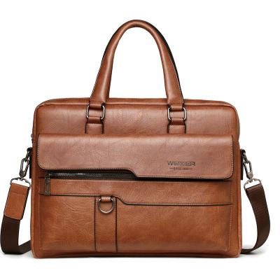 China Business Men Briefcases Business Laptop Handbags Cross - Body Shoulder Bag PU Leather Bags Men Briefcase for sale