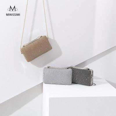 China Special Events Minissimi Clutch Purse Party Outlet Handbag Bling Evening Clutches Chains Women Cross - Body Bag for sale