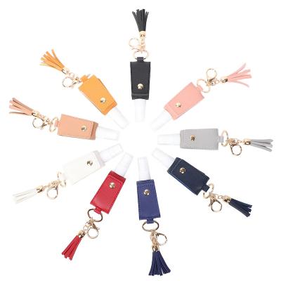 China Direct Wholesale Detachable Portable Tassel Holder Hand Sanitizer Spray Bottle Factory Key Chain For Clean for sale