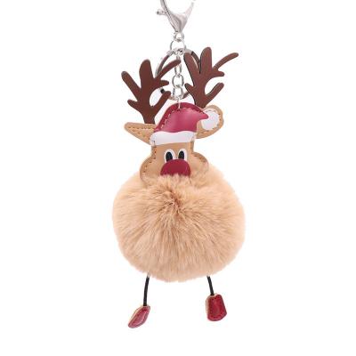 China Fashionable Wholesale Fashion Christmas Gift Cute Plush Key Chain Key Chain For Handbag for sale