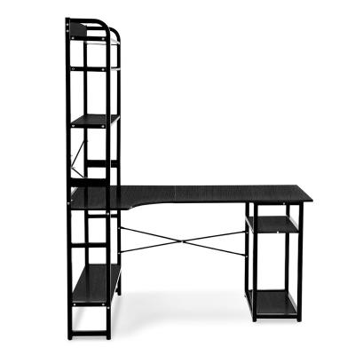 China Other Computer Desk With 5 Tier Shelf Workstation Study Table Home Office for sale