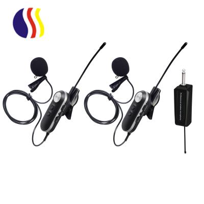 China Professional Lavalier Microphone Lapel Microphone Two Way Wireless Lavalier Microphone for sale