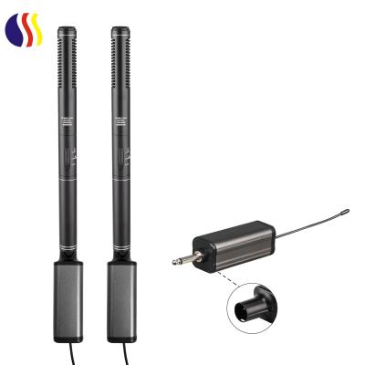 China Professional Dual Channel Microphone Interview Recording Microphone Wireless Microphone for sale