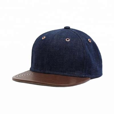 China Wholesale COMMON White Hat Leather Strap Plain Denim Hat for sale