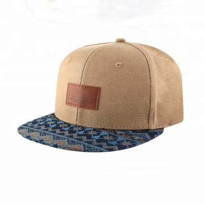 China Brown JOINT Aztec Custom Design Classic Snapback Hats for sale