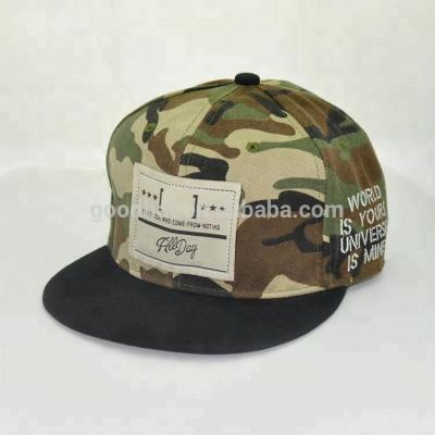 China JOINT wholesale custom 6 panel underbrim print patch camouflage snapback hat for sale