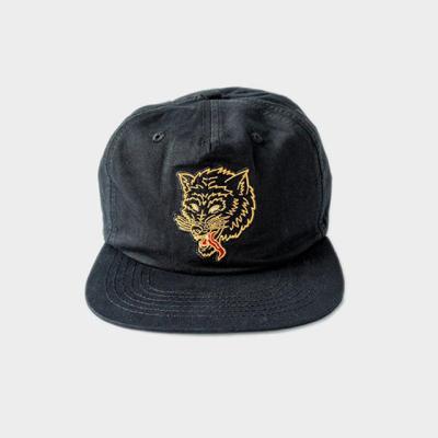 China Custom JOINT logo black embroidery design Guangjia 5 panel snapback caps dad hat for sale