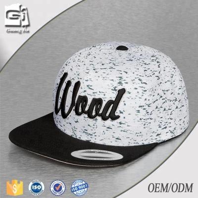 China JOINT Custom Embroidery 3D Snap Backs Snapback Caps Wood Printing Hats for sale