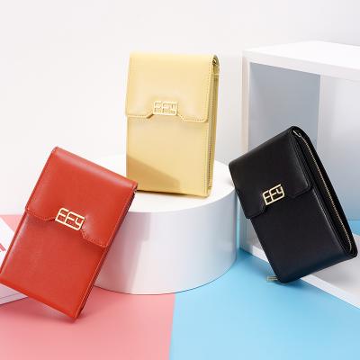 China PU Leather Women Shoulder Bag Purse Clutch Ladies Handbag Daily Life Classic Cell Phone Wallets Mini Straps Bag Card Holders for sale