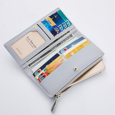 China NO 2021 FFY Fashion Women's Wallet Long Grabs Lady Bifold Slim Purse PU Leather Credit Card Holder for sale