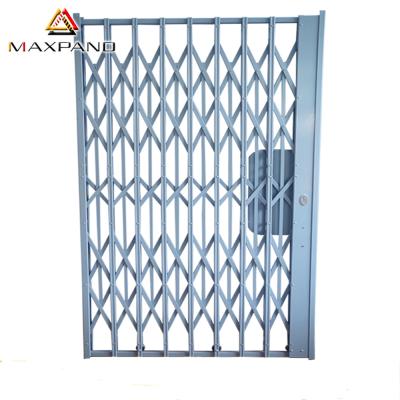 China Sliding Maxpand Galvanized Steel Sliding Door Fence Metal Accordion Doors for sale