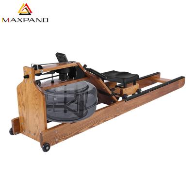 China Wholesale High Quality Universal Sporting Goods Exercise Rowing Machine Ash Wood Frame Wooden Water Rowing Machine for sale