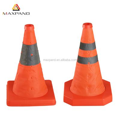 China Collapsible Collapsible Reflective Collapsible Portable Safety Traffic Cone for sale