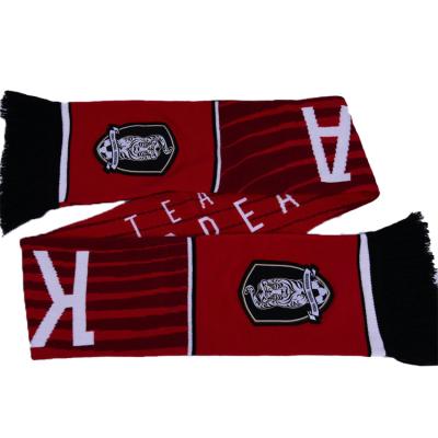 China Hot Wholesale High Quality Customized Fashion Double Side Fan Soccer Scarf Soccer Neck Scarf Retaining for sale