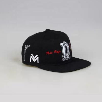 China JOINT Custom Flat Brim Embroidery Fitted Hat Snapback Hat Hip Hop Logo Normal Hats for sale