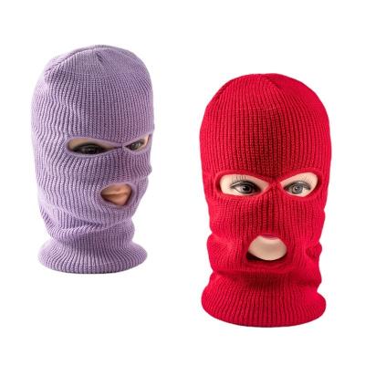 China COMMON Customize Ski Masks Mens Womens Balaclava Mask For Adult Full Face Cover 3 Holes Skull Hats for sale