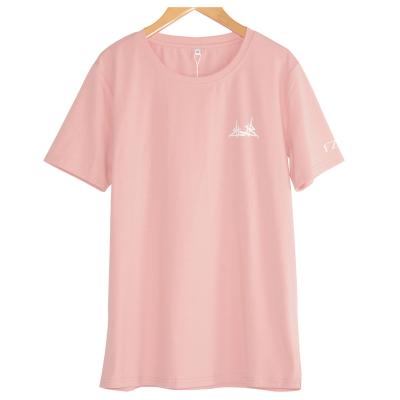 China Men Graphic T-shirt OEM Women's T-shirts Anti-Wrinkle Pink Cotton Women Clothing Soft Cotton Textile for sale