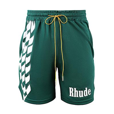 China Anti-wrinkle 2021 summer fitness sports shorts printing men's big suction rope net basketball shorts five points for sale