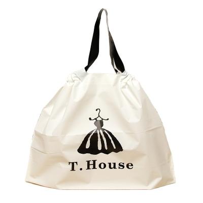 China Recyclable Plastic Apparel Bag Frosted Takeaway Bag Tote Bag Gift Wrapping for sale