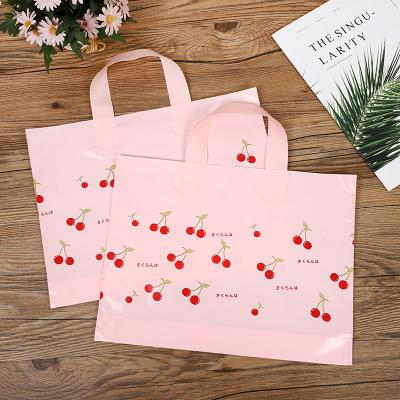 China Cute Recyclable Plastic Apparel Bag Handbag Shoe Store Clothing Store Gift Shopping Bag for sale