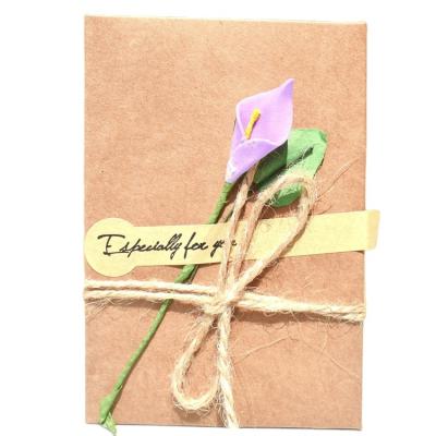 China Luxury Floral Gift Wrapping Envelope Thank You Gift Card Greeting Card With Free Envelope And Sticker Gift Card for sale