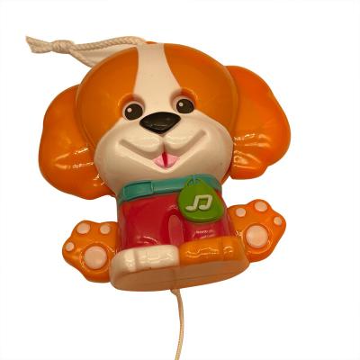 China Wholesale Creative Musical Children's Educational Toys Puppy Plastic Pull Ring Music Bedside Toys for sale