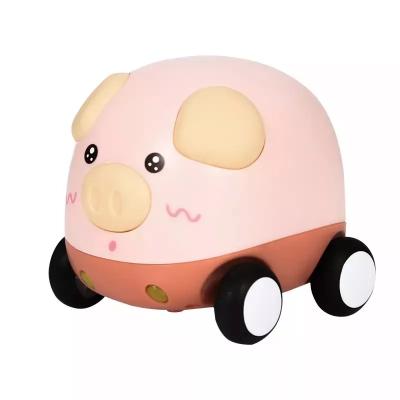 China ABS+TPR Rub Powered Car Animal Push And Go Car Toys With Lights And Music Set Toys Baby Developmental Activity Toys for sale