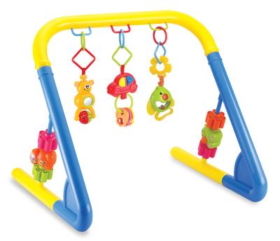 China Light Music Musical Electronic Kick Game Hanging Gym for Infant Toddler Lay and Sit Plastic Baby Play Gym Toy for sale