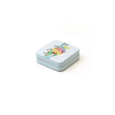 China Recyclable Playing Card Packaging Box Printed Hinged Metal Playing Card Tin Box for sale