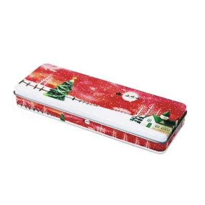 China Schools & Offices Customized Printed Colored Rectangular Pencil Tin Box Tube, Pen Tin Box for sale