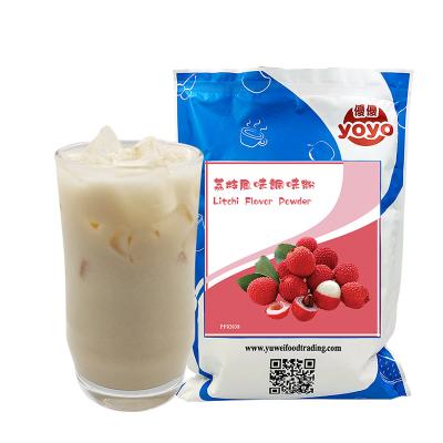 China Lychee Fruit Tea Drinks Lychee Fruit Flavor Powder Taiwan Powder for sale