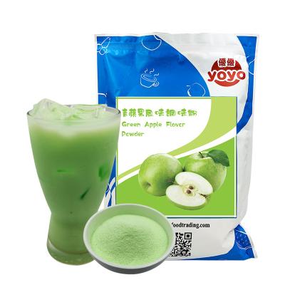 China Green Apple Fruit Flavor Milk Tea Beverage Powder Taiwan YO PF02001 for sale