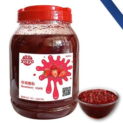 China Bubble Tea Bulk Strawberry Fruit Jam With Pulp Taiwan Product for sale