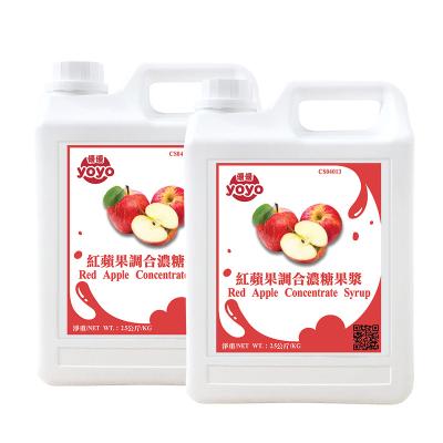 China Natural Red Apple Fruit Syrup Concentrate Bubble Tea Ingredient for sale