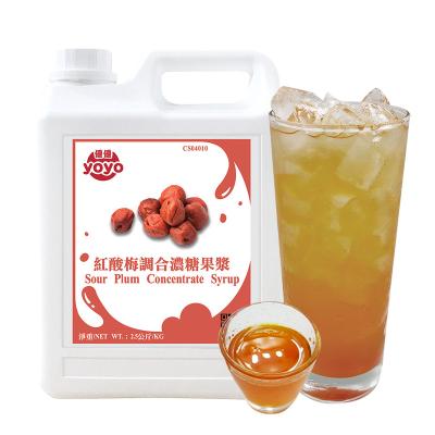 China Natural Syrup Plum Bubble Tea Sour Fruit Drink From Concentrate for sale