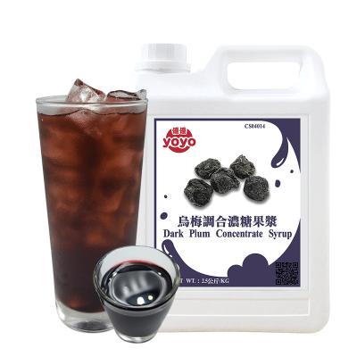 China Plum Flavor Fruit Syrup Concentrate Taiwan Natural Dark Drink for sale