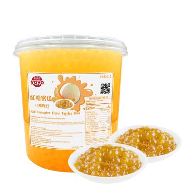 China Red Pearl Boba Honeydew Flavor Taiwan Famous Drinks Popping Boba for sale