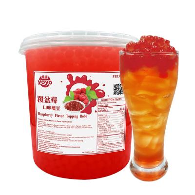 China Taiwan's Famous Juice Ball Raspberry Flavor Popping Boba Taiwan Drink for sale