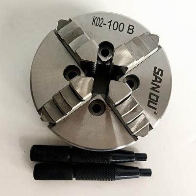 China Self-centering lathe chuck diameter 100mm four jaw self-centering chuck for mini lathe wood clamp with low price for sale