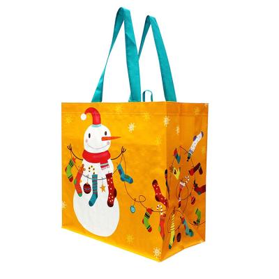 China Who respects the environment; Reusable; Customized logo recycled eco tote bag christmas shopping reusable non woven bag for gift for sale