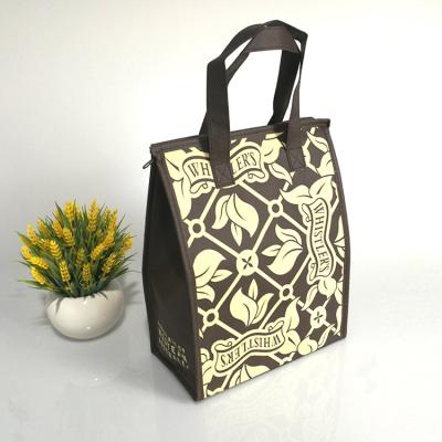 China Promotional Customized Insulated Aluminum Foil PP Non Woven Lunch Insulated Cooler Tote Bag for sale