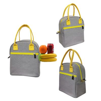 China Wholesale Insulated Canvas Handles Cotton Zipper Tote Insulated Cooler Bag From China for sale