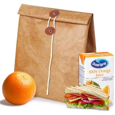 China Folding Recycled And Reusable Custom Waterproof Eco Friendly Paper Insulated Tyvek Lunch Cooler Bags for sale