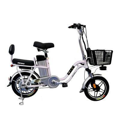 China Big Battery Aluminum Alloy 48V Bike LED Lights E-Bike Electric Rear Hub Motor Energy-saving City Electric Bicycle for sale